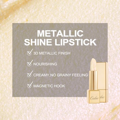 Oulac Sheer White Lipstick for Women, High Impact Lipcolor with Moisturizing Creamy Formula, Vegan Beauty Sheer Shimmer Lipstick, Crystal Veil(27)