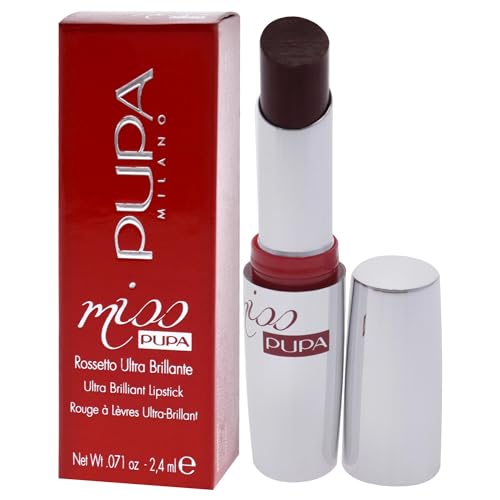 Pupa Milano Miss PUPA Lipstick - Creamy, Ultra Pigmented Color For Lips - Nourishing Formula - Crystal-Effect Lipstick - Ultimate Boost Of Volume And Hydration - No.505/Trues Scarlet - 0.071 Oz.