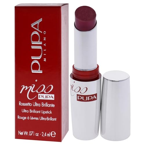 Pupa Milano Miss PUPA Lipstick - Creamy, Ultra Pigmented Color For Lips - Nourishing Formula - Crystal-Effect Lipstick - Ultimate Boost Of Volume And Hydration - No.505/Trues Scarlet - 0.071 Oz.