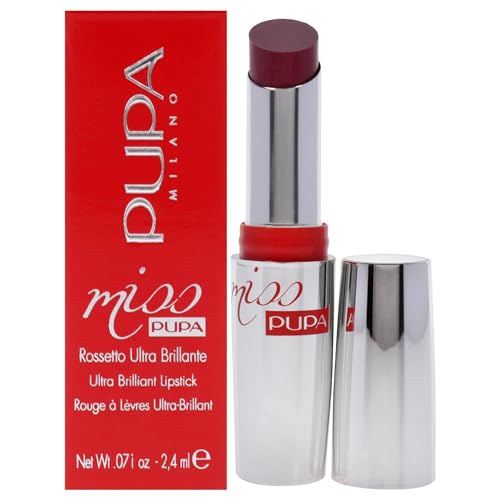 Pupa Milano Miss PUPA Lipstick - Creamy, Ultra Pigmented Color For Lips - Nourishing Formula - Crystal-Effect Lipstick - Ultimate Boost Of Volume And Hydration - No.505/Trues Scarlet - 0.071 Oz.