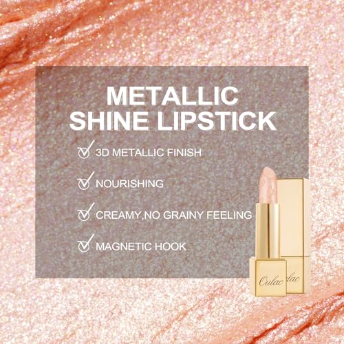 Oulac Sheer White Lipstick for Women, High Impact Lipcolor with Moisturizing Creamy Formula, Vegan Beauty Sheer Shimmer Lipstick, Crystal Veil(27)