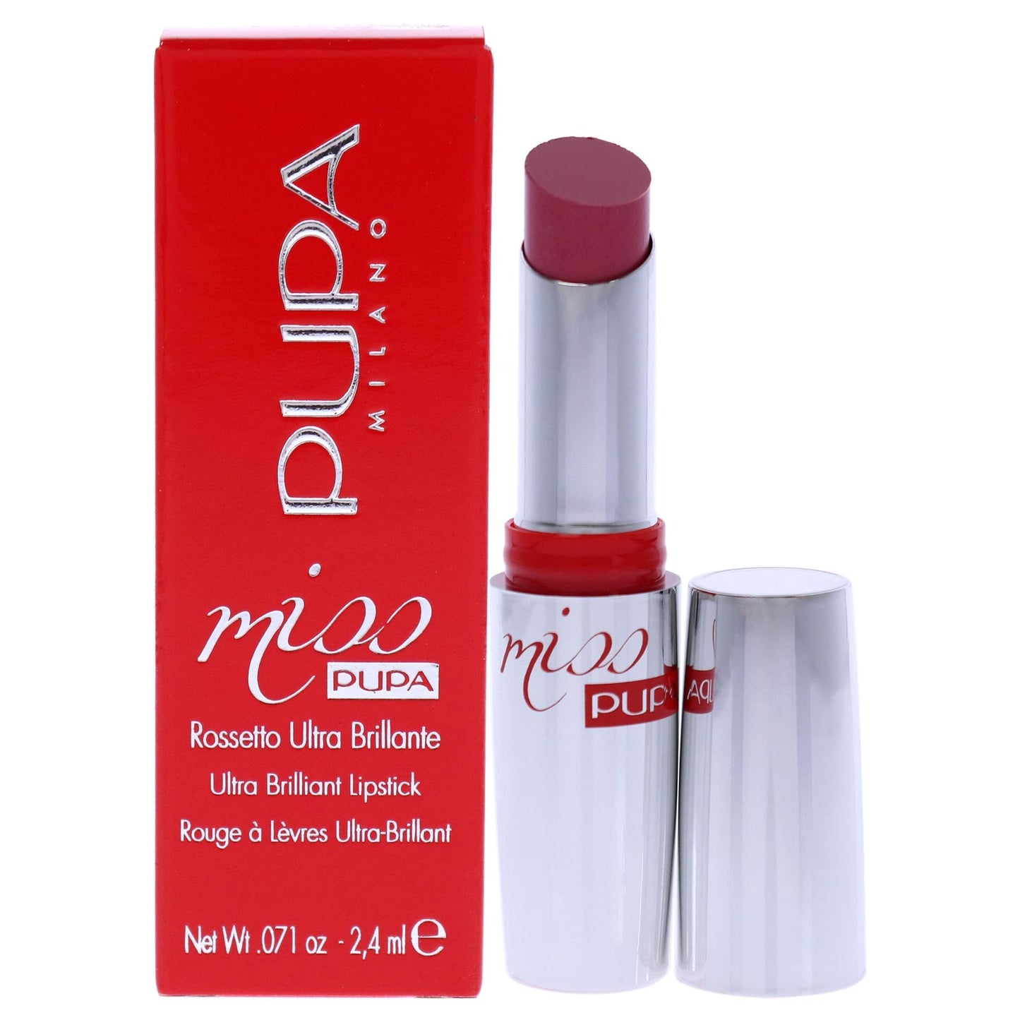 Pupa Milano Miss PUPA Lipstick - Creamy, Ultra Pigmented Color For Lips - Nourishing Formula - Crystal-Effect Lipstick - Ultimate Boost Of Volume And Hydration - No.505/Trues Scarlet - 0.071 Oz.