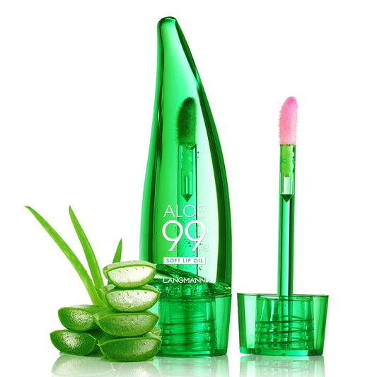 Aloe Vera Lip Oil, Hydrating Lip Glow Lip Tint, Day & Night Lip Care Transparent Natural Lip Gloss Lip Balm, Long Lasting Moisturizing Enhancer Lip Care Shine Lip Oil (3)