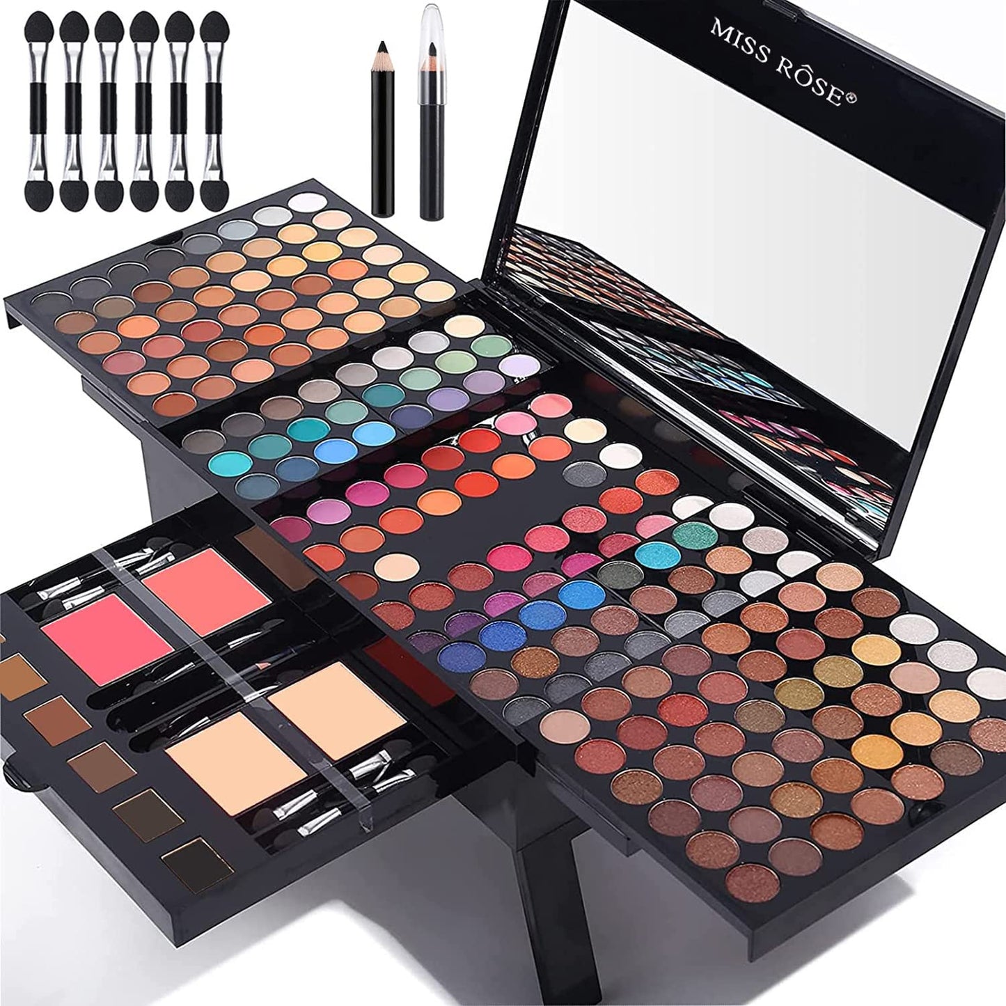 58 colors Professional Makeup Kit for Women Full Kit, All In One Makeup Set for Women Girls Beginner, Makeup Gift Set with Eye Shadow Blush, Lipstick, Compact Powder, Mascara, Eyeliner, Lip Liner, Eyebrow Pencil, Glitter Powder(331N)