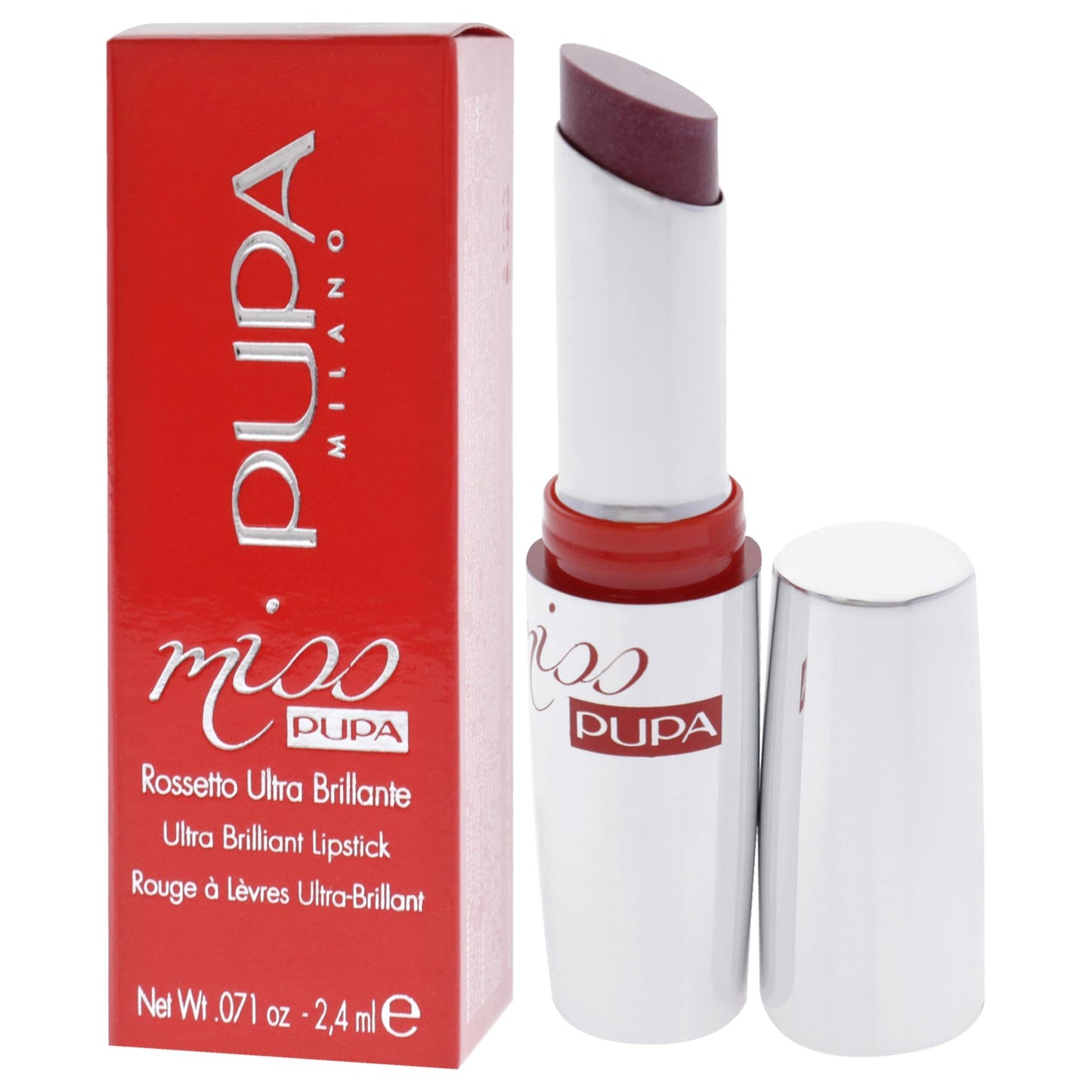 Pupa Milano Miss PUPA Lipstick - Creamy, Ultra Pigmented Color For Lips - Nourishing Formula - Crystal-Effect Lipstick - Ultimate Boost Of Volume And Hydration - No.505/Trues Scarlet - 0.071 Oz.