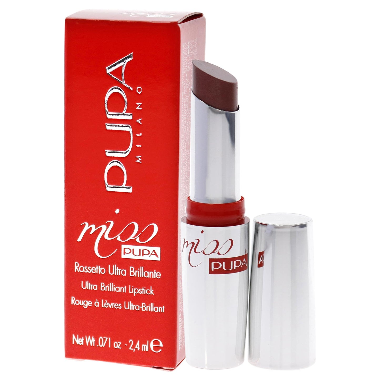 Pupa Milano Miss PUPA Lipstick - Creamy, Ultra Pigmented Color For Lips - Nourishing Formula - Crystal-Effect Lipstick - Ultimate Boost Of Volume And Hydration - No.505/Trues Scarlet - 0.071 Oz.