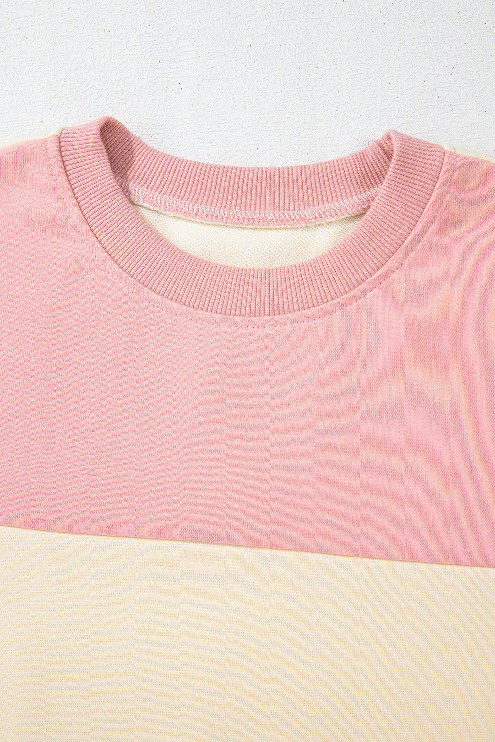 Meadow Mauve Colorblock Drop Shoulder Sweatshirt