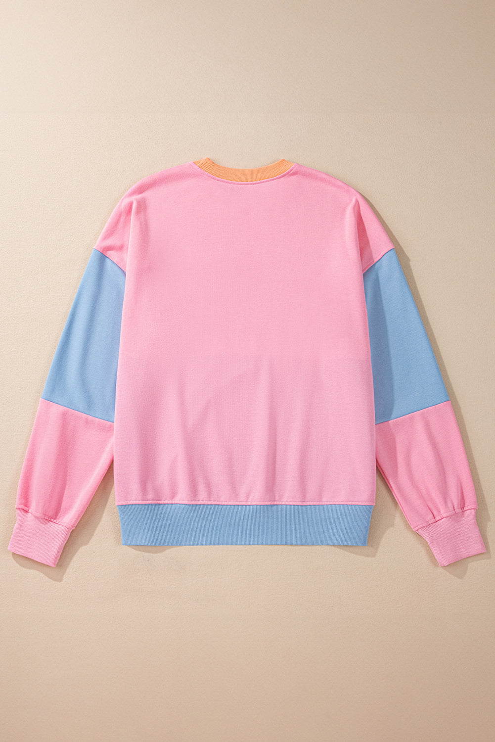 Meadow Mauve Colorblock Drop Shoulder Sweatshirt